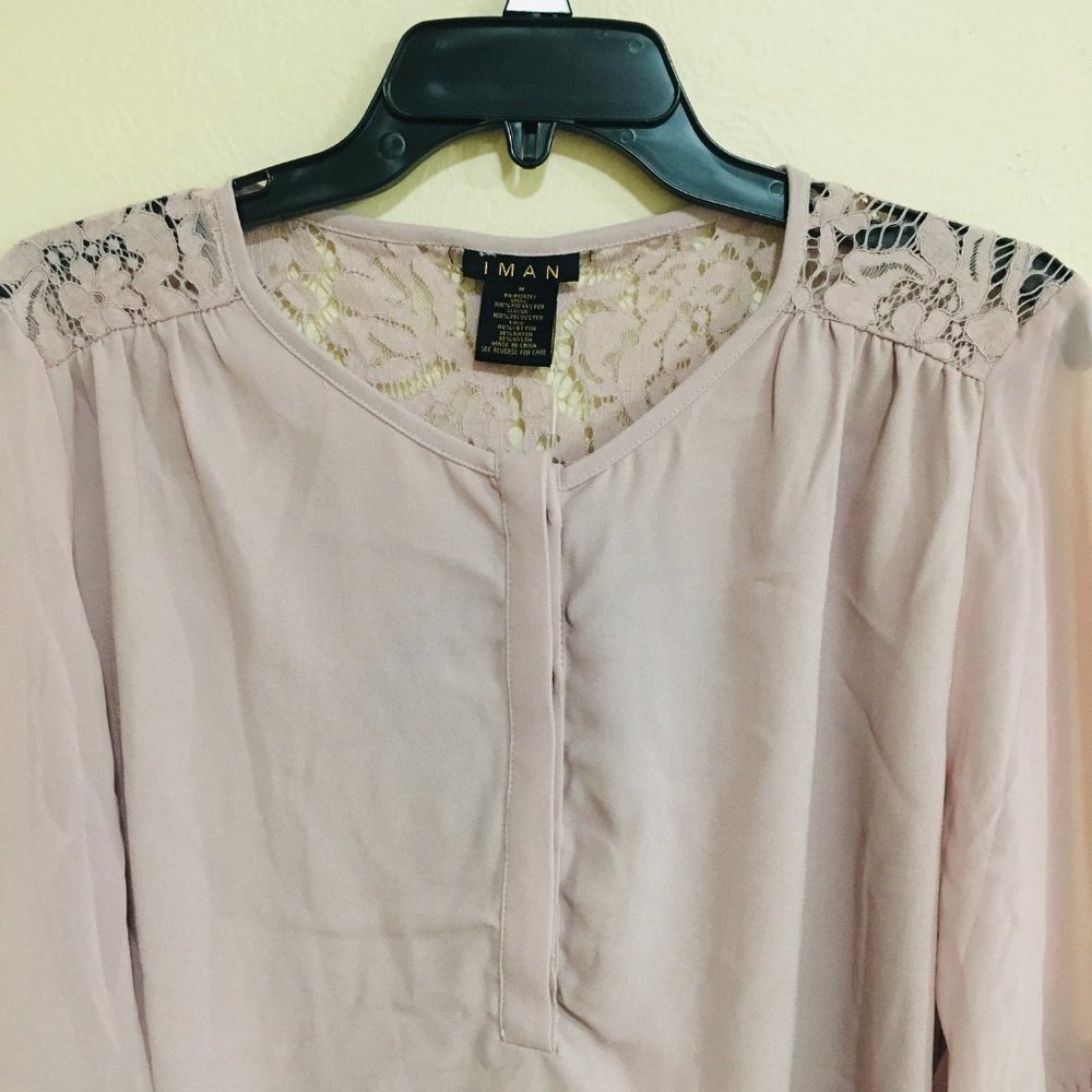 Iman Global Chic Dressed and Ready Lace Blouse - Picture 4 of 7